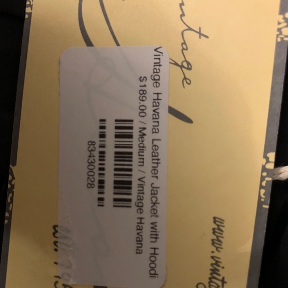 Vintage Havana synthetic leather jacket hoodie - Picture 4 of 5